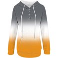 thumbnail image 5 of WEAIXIMIUNG Sweatshirts for Women Trendy Graphic Women's Autumn and Winter Fashionable Street Style Gradually Changing Color Button Collar Pocket Drawstring Casual Sports Hoodie (3), 5 of 5