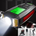thumbnail image 2 of LED Bike Light Set, Super Bright Waterproof Front Headlight and Rear Bicycle Light Odometer Speedometer Thermometer USB Rechargeable Bike Light Multifunctional Calorie Calculator for Road Mountain, 2 of 8