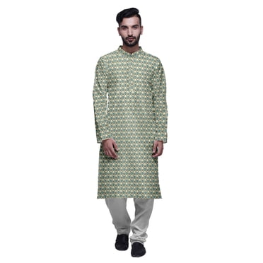 Atasi Kurta Pyjama de Designer pour Hommes Ensemble Kurta Droit Imprimé Vêtements d'Été