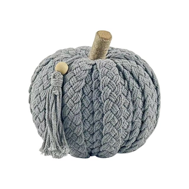 Birdeem Thanksgiving Halloween Imitation Cotton Rope Pumpkin Tabletop Decoration Hand Woven Decorations