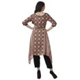 thumbnail image 4 of Moomaya Ensemble Tunique Indienne Haut et Pantalon Manches 3/4 Imprimé Kurta Kurti de Designer pour Femmes, 4 of 6
