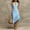 Light Blue, variant on pstuiky Summer Dress, Women's V-Neck Sleeveless Dress Solid Asymmetrical Hem Dress for Casual Wear Irregular Cut Summer Dress for Women Fitted Tank Style Dress for Office, Party, and Daily Wear