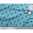 thumbnail image 3 of Soimoi Poly Georgette Fabric Leaves & Floral Block Print Fabric by Yard 42 Inch Wide, 3 of 4