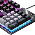 thumbnail image 4 of Miulika Clavier de Jeu Mécanique Rétroéclairé RVB USB Commandes Multimédias pour Jeu sur Ordinateur Gris Noir, 4 of 4