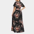 thumbnail image 4 of Ketyyh-chn99 Robes Femmes 2024 Robe Soleil Robes pour Femmes Robes d'Été pour Femmes Imprimé Décontracté Col en V Bouton Manches Courtes Décontracté Robes Femme Noir,3TG, 4 of 5