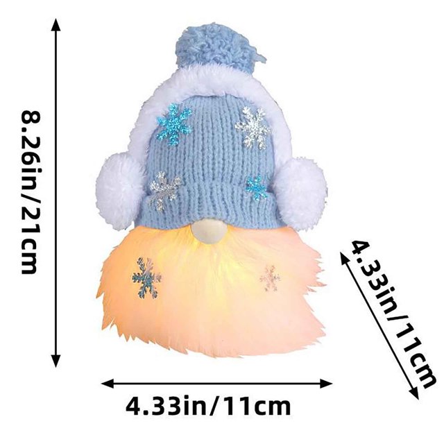Birdeem Christmas Gift Luminous Music Knitted Hat Figure Christmas Decorations
