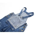 thumbnail image 4 of KIDSCOOL SPACE Girls Washed Distressed Denim Ripped Cotton Jean Overalls,11-12 Years, 4 of 5