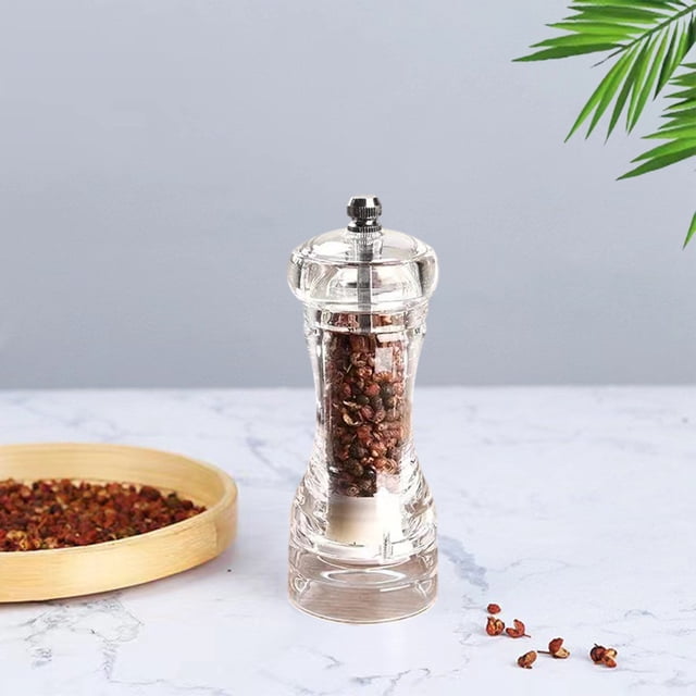 YYHQDS Transparent Manual Pepper Grinder, Customizable Ceramic Core Spice Grinder, Kitchen Seasoning Bottle with Adjustable Thickness Settings Clearance Sales Today Deals Prime