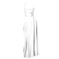 thumbnail image 1 of adviicd Robes de Travail pour Femmes Robes d'Été pour Femmes Encolure Carrée à Nouer dans le Dos Manches Lanterne à Volants Robe Trapèze Décontractée Blanc,P, 1 of 4