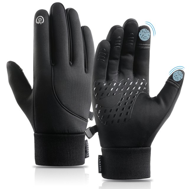 Gants d'Hiver Chauds Résistants au Froid Gants à Écran Tactile Gants de Course pour Hommes Femmes