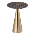 thumbnail image 1 of TOV Furniture Addyson Table d'Appoint Transitionnel en Marbre et Fer de 22 Po H, Or, 1 of 6