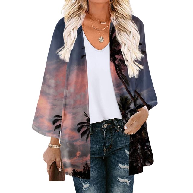 Nouveaux Hauts pour Femmes 2023 Mode Grande Taille Manches Longues Col Rond Blouse Imprimée Automne Chandail Décontracté Hauts Chemise Manches Longues pour Femmes