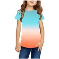 thumbnail image 2 of Plebaso T-Shirt à Manches Courtes pour Bébés Garçons Filles, Couleur Dégradée, Col Rond, Haut, Vêtements d'Été pour Bébé, 2 of 3