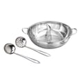 thumbnail image 4 of simhoa Divided Hot Pot Double Flavor Hotpot Stainless Steel Chinese Shabu Shabu Pot with Divider for Dorm, Household Restaurant Home 35cm, 4 of 8