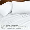 thumbnail image 3 of Bare Home Microplush Fleece Sheet Set - Ultra Soft - Deep Pocket - Twin, White, 3 of 7