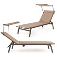 thumbnail image 1 of Gymax Lot de 2 Fauteuils Inclinables à 6 Positions pour l'Extérieur, Chaise Longue Inclinable Réglable pour le Bord de la Piscine, 1 of 10