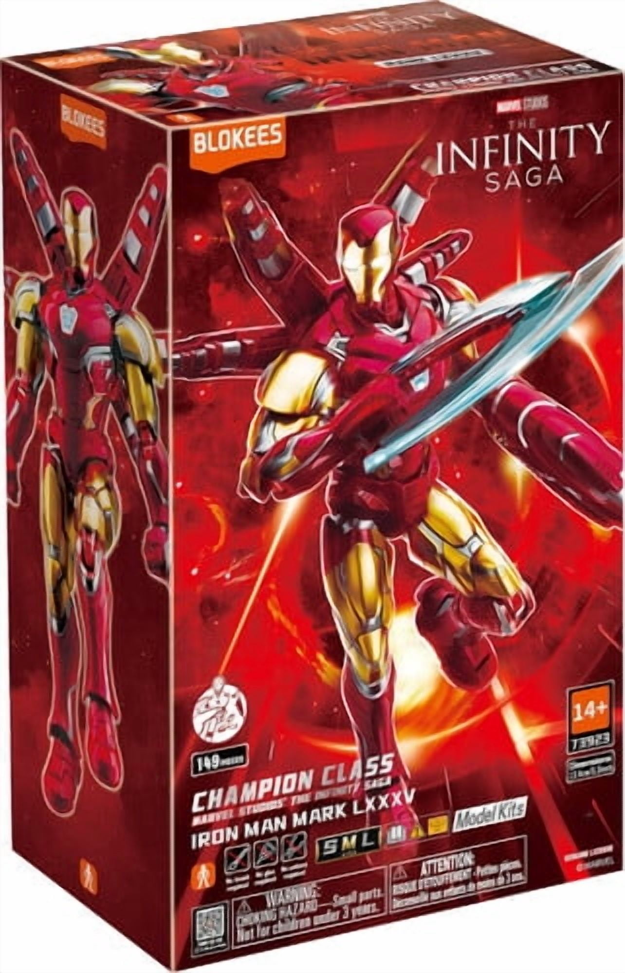 Blokees Marvel Infinity Saga Classe Champion 01 Iron Man MK85, Maquette à Construire, 14 ans+