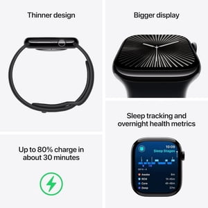 Apple Watch Series 10 GPS + Cellular 42mm with Heart Rate, ECG & Sleep Tracking