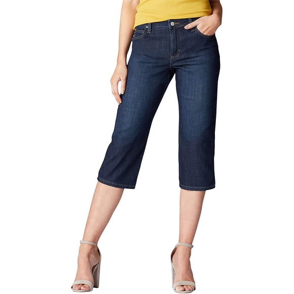 Lee Womens Relaxed-Fit Capri Pant 8 Lagoon