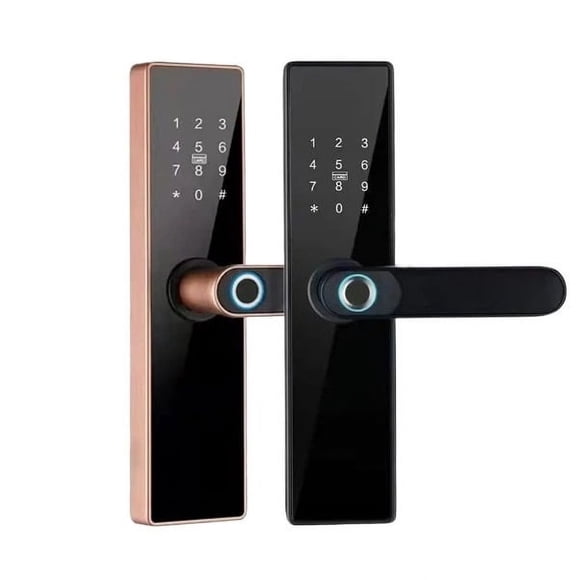 Serrure Électronique Bluetooth Serrure Intelligente pour Porte Serrure à Empreinte Digitale Mot de Passe Carte IC Clé pour Maison Intelligente, Maison Intelligente Intégrée