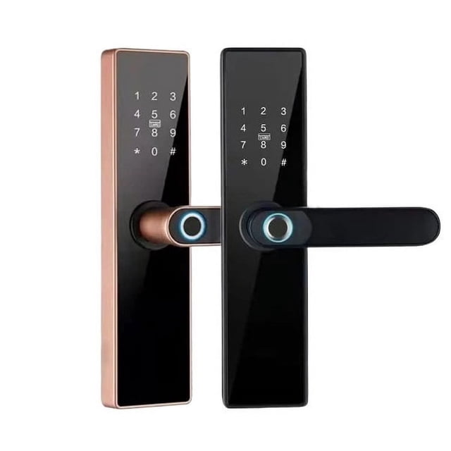 Serrure Électronique Bluetooth Serrure Intelligente pour Porte Serrure à Empreinte Digitale Mot de Passe Carte IC Clé pour Maison Intelligente, Maison Intelligente Intégrée