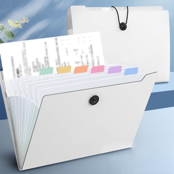 wycnly A4 Accordion File Bag 8 Pocket Large Capacity Test Paper Ticket Storage Transparent Multi Layer Folder Office 12.8x9.44x1.96in Clearance
