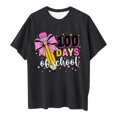 thumbnail image 4 of FAOWME T-Shirt Mode Enfant Col Rond Imprimé Cœur Manches Courtes Noir 4-5 Ans, 4 of 4