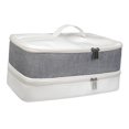 thumbnail image 4 of Yinanstore Double Couche Transport Cas Cheveux Accessoires Outils Compartiments Sac de Rangement Oxford Tissu Multifonctions Outils de Cheveux Sac de Voyage, 4 of 7