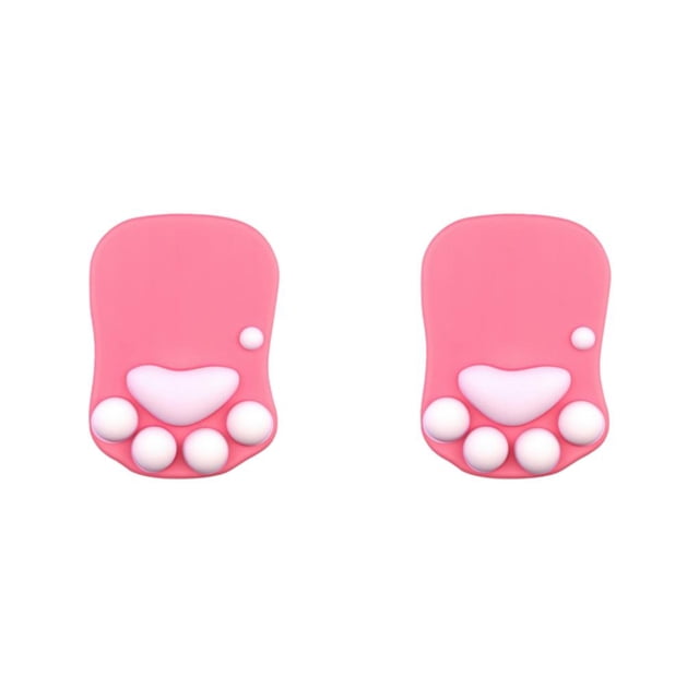 maskred Stylish Cat Paw Gaming Mouse Mat Wrist Protection Non-slide Base Safe Unique DS-008 rose red 2Set