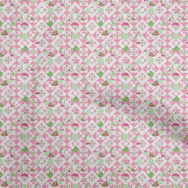 oneOone Silk Tabby Pink Fabric Beach Sewing Craft Projects Fabric Prints By Yard 42 Inch Wide