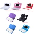 thumbnail image 3 of Langgg Universal PU Leather Wireless Keyboard Case Protective Cover for 4.5-6.8inch Mobile Phone Tablet White, 3 of 6