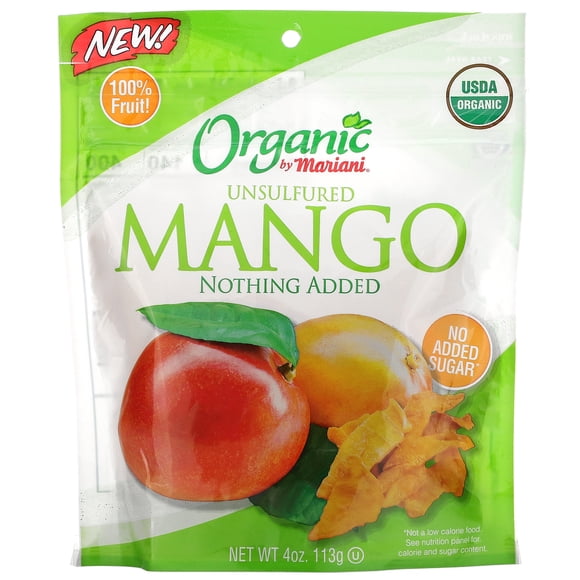 Mariani Fruits Séchés, Mangue Biologique Non Sulfureuse, 4 oz (113 g)