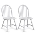 thumbnail image 1 of Costway Set of 2 Vintage Windsor Dining Side Chair Wood Spindleback Kitchen Room White, 1 of 10