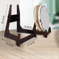 thumbnail image 2 of Solid Wood Base Pu' Er Tea Shelf Tea Saucer Tea Cake Plate Display Rack Support,1 x Display rack,Wood Color, 2 of 6
