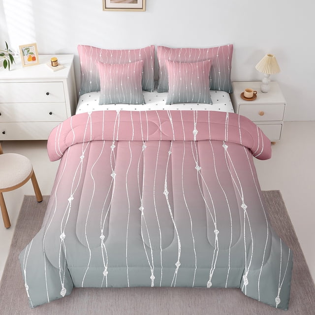 YST,Gradient Collection , 7 Pcs, Géométrique, Format Grand Lit