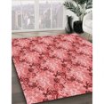 thumbnail image 3 of Ahgly Tapis Rond Lavable en Machine Intérieur Transitionnel Rose Corail Clair, 4 Pieds Rond, 3 of 7