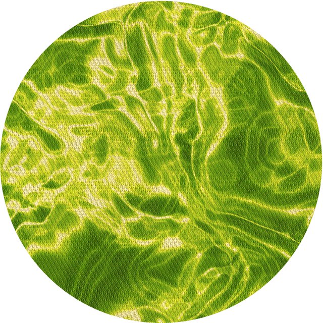 Ahgly Company Machine Washable Indoor Round Transitional Dark Lime Green Area Rugs, 4' Round