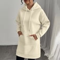 thumbnail image 4 of Timegard Sweatshirts for Women Long Sleeve Hoodies Mid Length Pullover Casual Comfy Dress with Pockets, 4 of 8