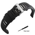 thumbnail image 2 of Watch Band Strap, Soft Black Rubber Replacement Watch Band Strap With Free Tool For SUUNTO Ambit 3 PEAK/Ambit 2/1, 2 of 4