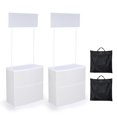 thumbnail image 1 of Table de Comptoir de Promotion Portable Pliable Kiosque Kiosque de Foire Commerciale Présentoir Lot de 2, 1 of 9