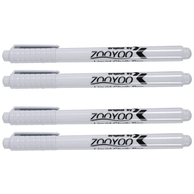 4PC Liquid Chalk Pen Marker for Glass Windows Chalkboard Blackboard White