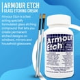 thumbnail image 3 of Armour Etch Glass Etching Cream Kit - Create Permanently Etched Designs - 10oz Net Weight - Bundled with Moshify Application Brushes, 3 of 9