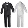 thumbnail image 1 of Mariage Bébé Enfant Ado Noir Blanc Choix Formel Revers Châle Smoking Complet Garçon S-20, 1 of 2
