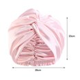 thumbnail image 4 of CSChome Sleeping Hat Hair Care Adjustable Satin Faux Silk Bonnet Front Knot Back Adjustable Buckle Large Long Curly Hair Wrap Elastic Drawstring Beauty Hat, 4 of 6