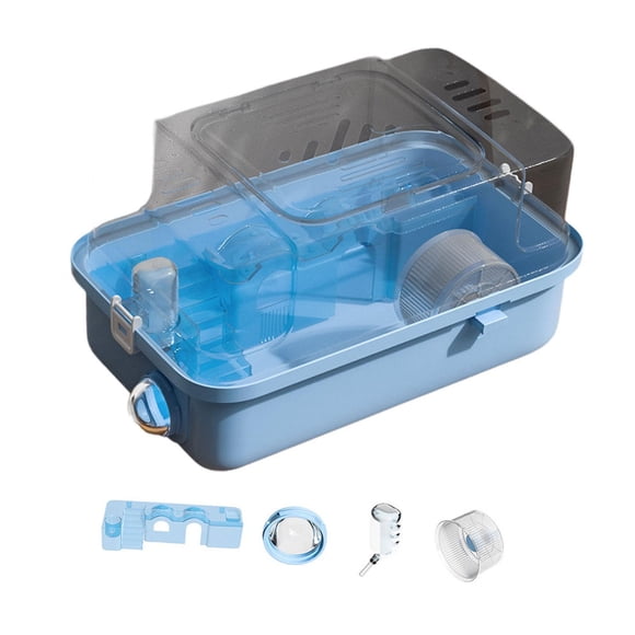 Milaget 2 Layers Compact Versatile Hamster Cage for Small Animals Rabbits Guinea Pigs blue