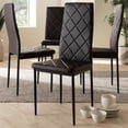 thumbnail image 2 of Baxton Studio Blaise Brown Faux Leather Dining Chair (Set of 4), 2 of 5