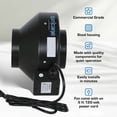 thumbnail image 4 of Hurricane 6" Commercial Grade Inline Wall Fan For Ventilation Use (2 Pack), 4 of 12