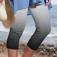 thumbnail image 2 of Yuyuzo Womens Plus Size Capris High Waisted Straight Leg Solid Color Bottom Capri Pants for Women 3/4 Slacks, 2 of 5