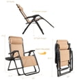 thumbnail image 2 of Costway Zero Gravity Chair Oversize Lounge Chair Patio Heavy Duty Folding Recliner Beige, 2 of 8