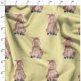 thumbnail image 3 of Soimoi Orange Rayon Fabric Pig Animal Fabric Prints By Yard 42 Inch Wide, 3 of 5